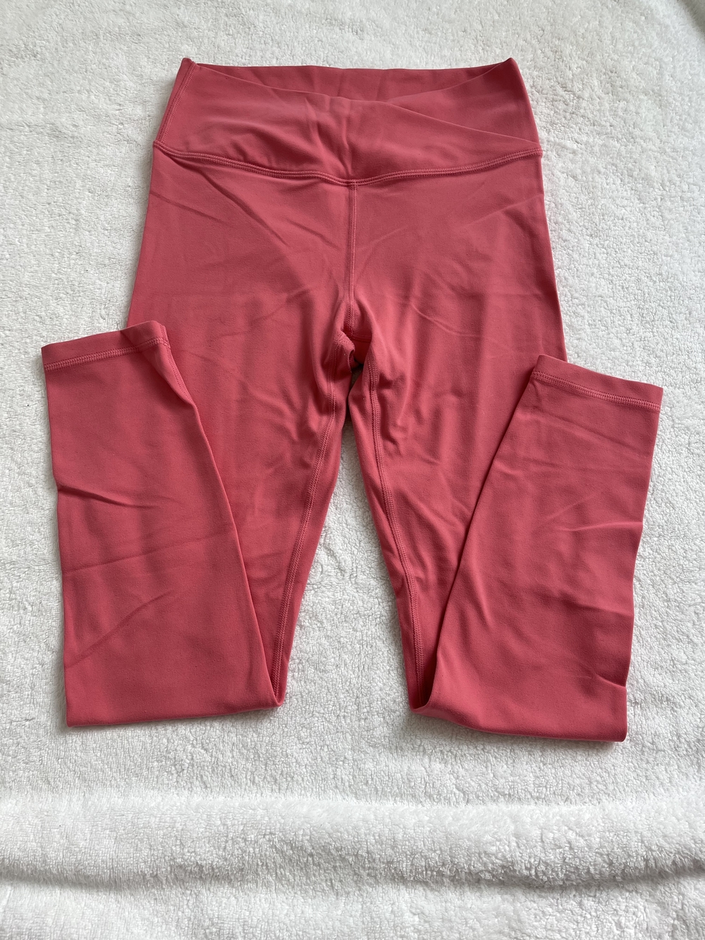 CRZ YOGA Kids High-Waist Leggings in Coral Pink